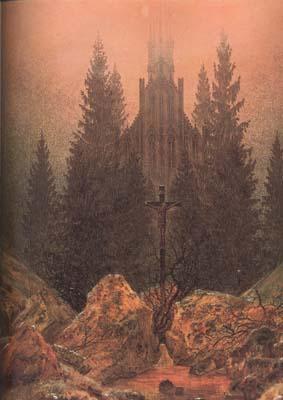 Caspar David Friedrich Cross in the Mountains (mk10) oil painting picture